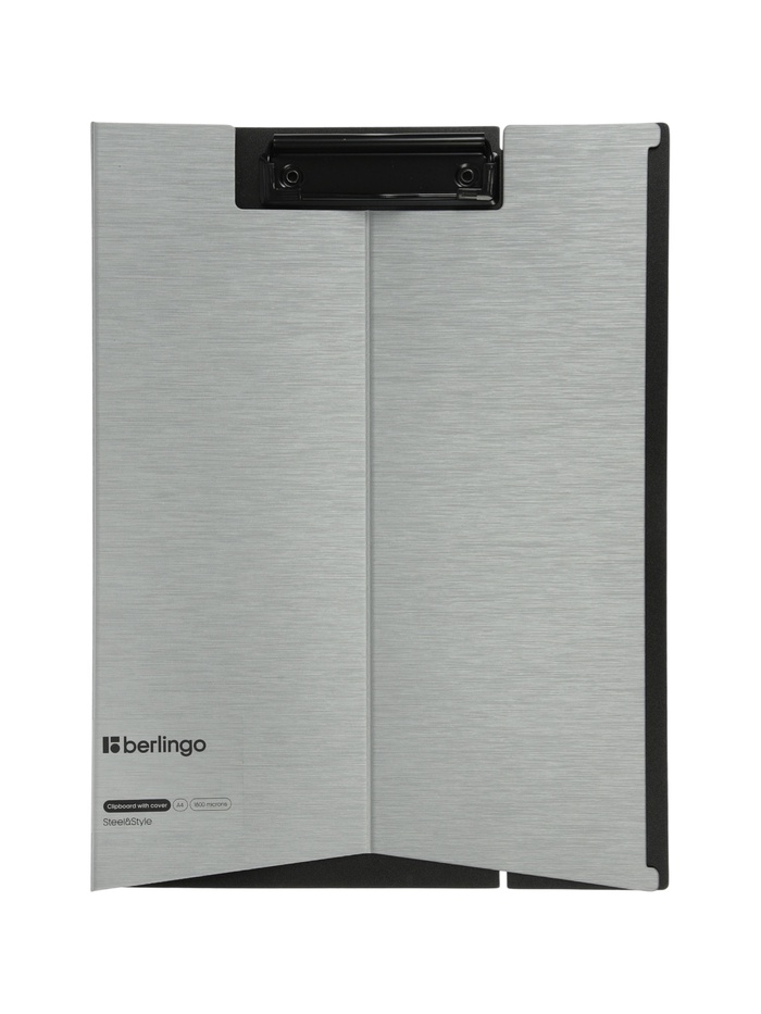 Планшет-трансформер А4 с зажимом, пластик (полифом), 1800 мкм, серебристый металлик - Фото 1