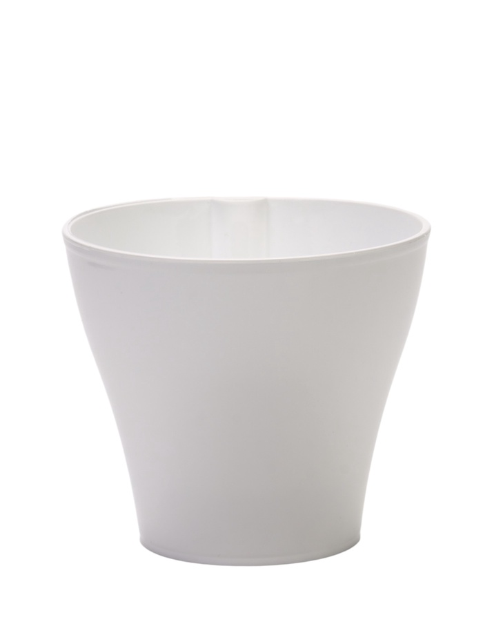 УЦЕНКА Кашпо со вставкой 1 л "Афина", цвет белый - Фото 1