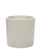 УЦЕНКА Кашпо со вставкой 9,5л d28см h27см "Этна", цвет белый ротанг - Фото 1