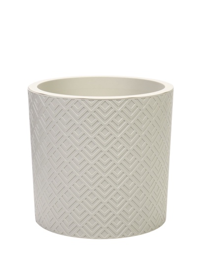 УЦЕНКА Кашпо со вставкой 9,5л d28см h27см "Этна", цвет белый ротанг