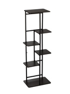 УЦЕНКА Подставка для цветов Greengo, 6 полок, 36×23×106 см, напольная, каркас металл, полки МДФ, чёрная - Фото 1