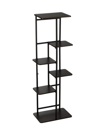 УЦЕНКА Подставка для цветов Greengo, 6 полок, 36×23×106 см, напольная, каркас металл, полки МДФ, чёрная