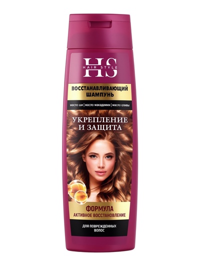 Шампунь для повреждённых волос Hair Style, восстанавливающий, 400 мл
