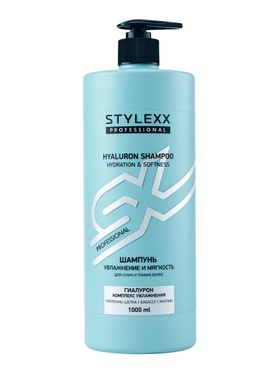 Шампунь для волос Stylexx, увлажнение и мягкость, 1 л  (артикул 11003624)  большой выбор товаров оптом и в розницу по низким ценам с доставкой