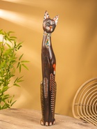 УЦЕНКА Сувенир дерево «Кошка в галстуке из мозаики» 100×16×7 см МИКС - Фото 1