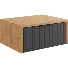 Тумба подвесная в прихожую, 450×350×200 мм, цвет атрацит/дуб вотан  (артикул 10996849)  большой выбор товаров оптом и в розницу по низким ценам с доставкой