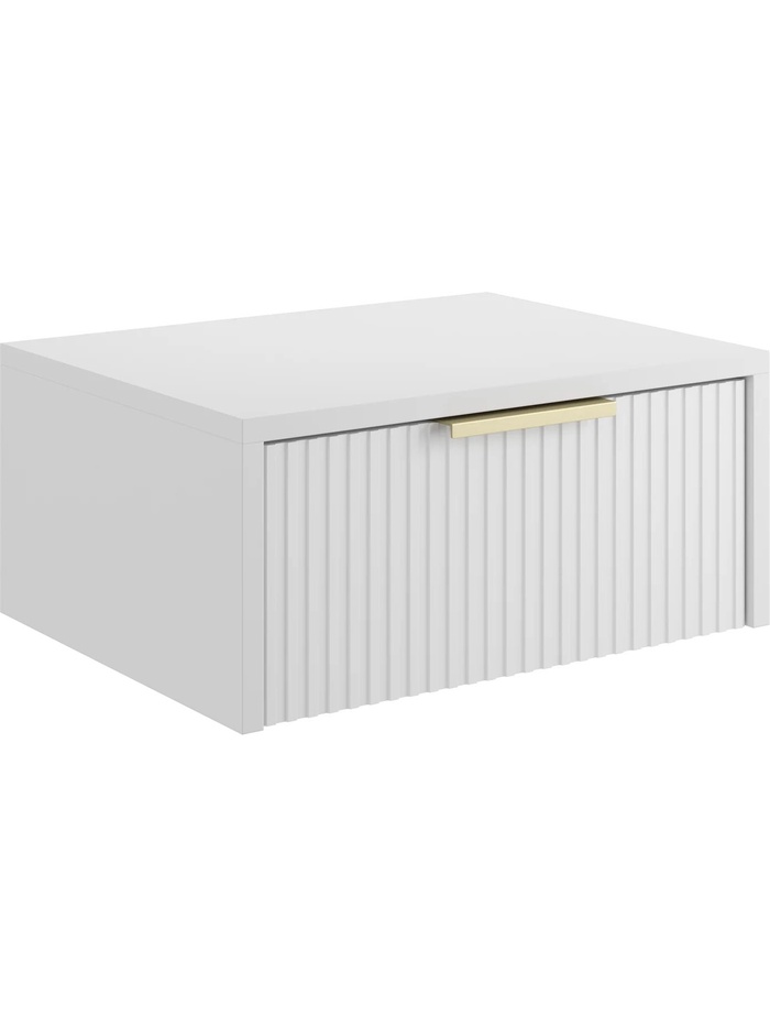 Тумба подвесная в прихожую, 450×350×200 мм, цвет белый/белый