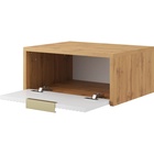 Тумба подвесная в прихожую, 450×350×200 мм, цвет белый/дуб вотан  (артикул 10996852)  большой выбор товаров оптом и в розницу по низким ценам с доставкой