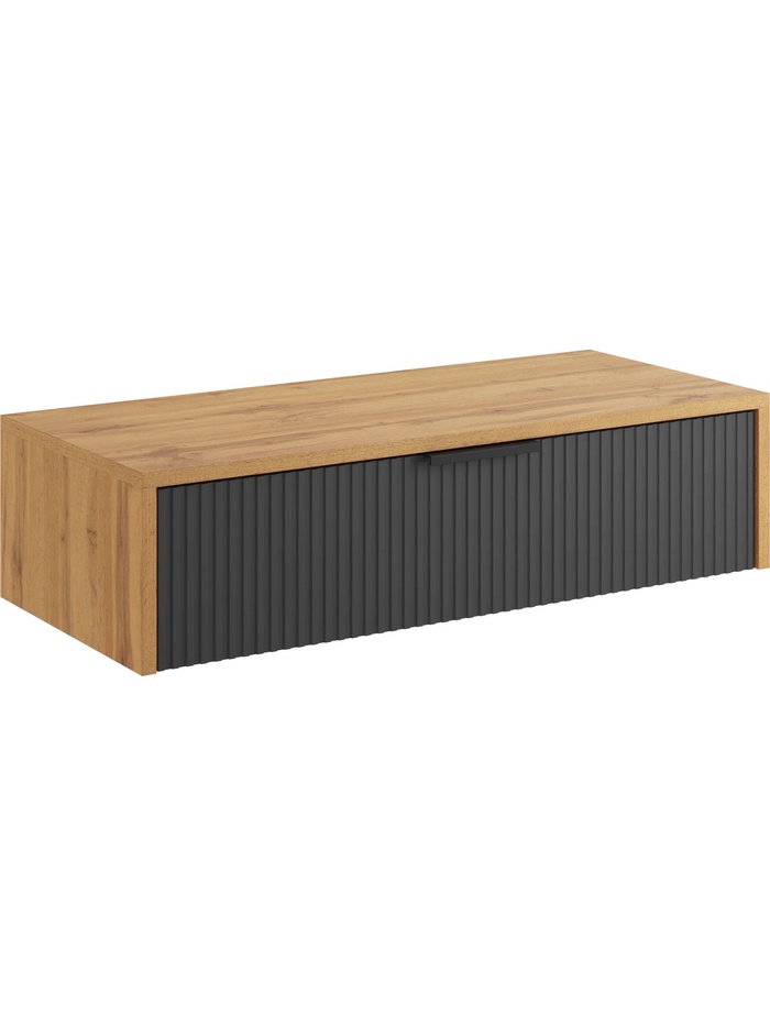 Тумба подвесная в прихожую, 800×350×200 мм, цвет антрацит/дуб вотан - Фото 1