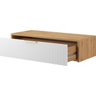 Тумба подвесная в прихожую, 800×350×200 мм, цвет белый/дуб вотан  (артикул 10996855)  большой выбор товаров оптом и в розницу по низким ценам с доставкой