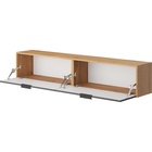 Тумба подвесная под ТВ, 1600×270×300 мм, цвет антрацит/дуб вотан  (артикул 10996856)  большой выбор товаров оптом и в розницу по низким ценам с доставкой