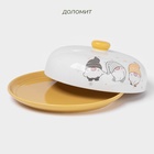 УЦЕНКА Блинница новогодняя Доляна «Домашние гномики», d=23.5 см, керамика, белая - Фото 3