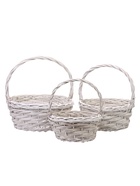 УЦЕНКА Набор корзин «Косичка», 3 шт, 35×12/38 см, 29×11/32 см, 24×10/27 см, ива - Фото 8