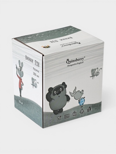 Кружка Quinsberry «Винни Пух», 350 мл, фарфор, белая