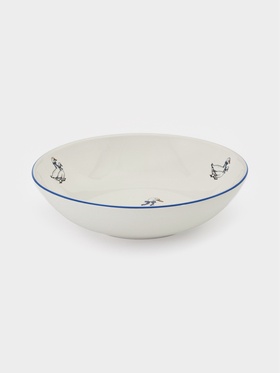 Тарелка глубокая Добрушский завод «Гуси», d=20 см, 300 мл, фарфор, белая