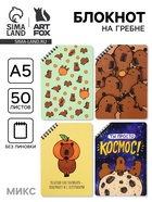 Блокнот А5 «Капибары», 50 л., на скошенном гребне, МИКС  (артикул 10918766)  большой выбор товаров оптом и в розницу по низким ценам с доставкой