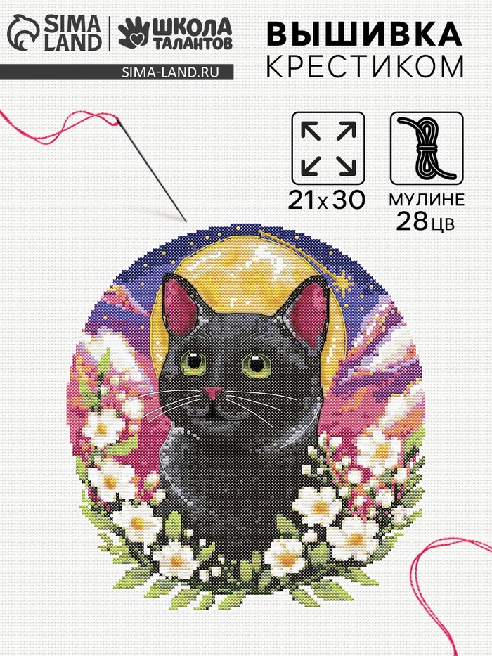 Вышивка крестиком «Тайна зеленых глаз», 21×30 см