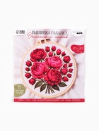 Вышивка гладью «Великолепие пионов», 20×20 см  (артикул 10917841)  большой выбор товаров оптом и в розницу по низким ценам с доставкой