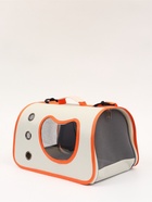 Сумка - переноска каркасная "Кошачий вид", 41 х 27 х 25 см, белая/оранжевая 10955337