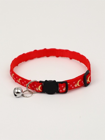 Ошейник для кошек «Ночь»,30×1 см, с бубенчиком, полиэстер