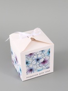 Коробка подарочная складная «Акварельные цветы», 12×12×12 см  (артикул 10960426)  большой выбор товаров оптом и в розницу по низким ценам с доставкой