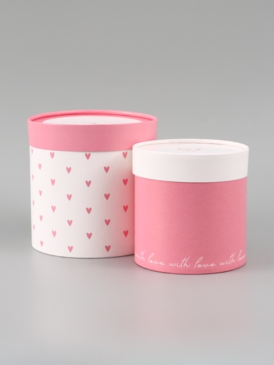 Набор шляпных коробок 2 в 1 «Сердце», 12×12 см, 15×15 см