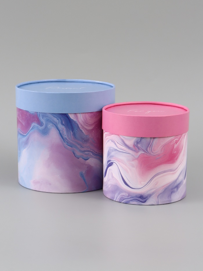 Набор шляпных коробок 2 в 1 Present, 12×12 см, 15×15 см - Фото 1