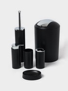 УЦЕНКА Набор для ванной "Сильва" 6 пред.(мыльница. дозатор, 2 стакана, ерш, ведро), цвет черный 4098 - Фото 1