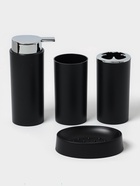 УЦЕНКА Набор для ванной "Сильва" 6 пред.(мыльница. дозатор, 2 стакана, ерш, ведро), цвет черный 4098 - Фото 2