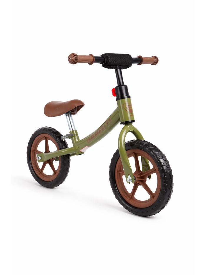 Беговел детский GRAFFITI, диаметр колёс 12", тёмно-зелёный - Фото 1