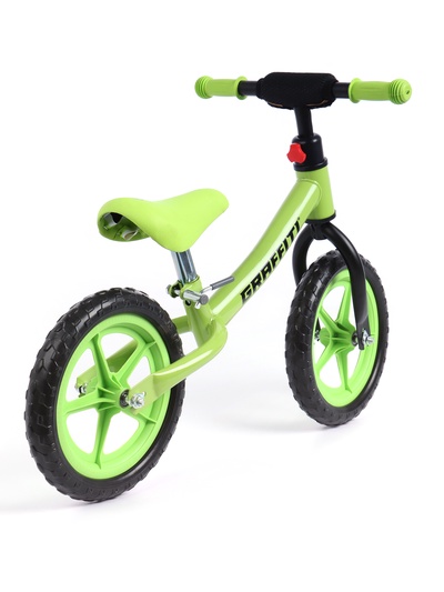 Беговел детский GRAFFITI, диаметр колёс 12", зелёный