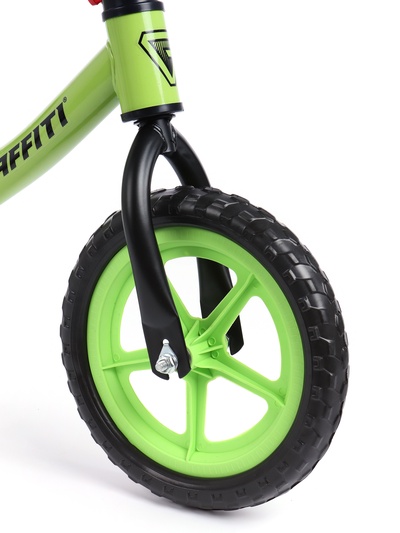 Беговел детский GRAFFITI, диаметр колёс 12", зелёный