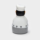 УЦЕНКА Кухонный таймер механический Доляна «Повар», 5.8×10.7 см, белый - Фото 3