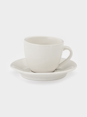 Кофейная пара «Премиум», 100 мл, фарфор, белая  (артикул 10991418)  большой выбор товаров оптом и в розницу по низким ценам с доставкой