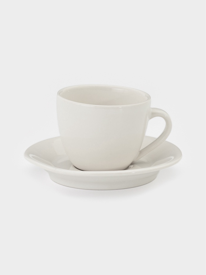 Кофейная пара Тихорецкий фарфор «Премиум», 100 мл, белая - Фото 1