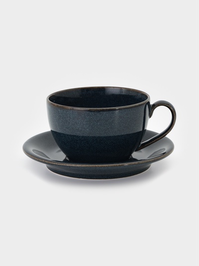 Чайная пара «Премиум», 300 мл, фарфор, синяя