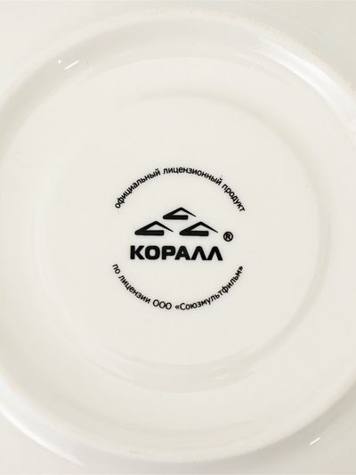 Кофейная пара КОРАЛЛ «Ёжик в тумане», 210 мл, фарфор, белая