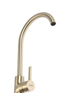 УЦЕНКА Cмеситель для кухни Accoona A4594AW, однорычажный, высокий излив, латунь, золото - Фото 3