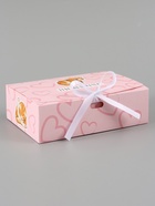 Коробка подарочная самосборная «Держи подарочек», 16.5×12×5 см, с лентой - Фото 2