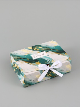 Коробка подарочная самосборная Present, 16.5×12×5 см, с лентой