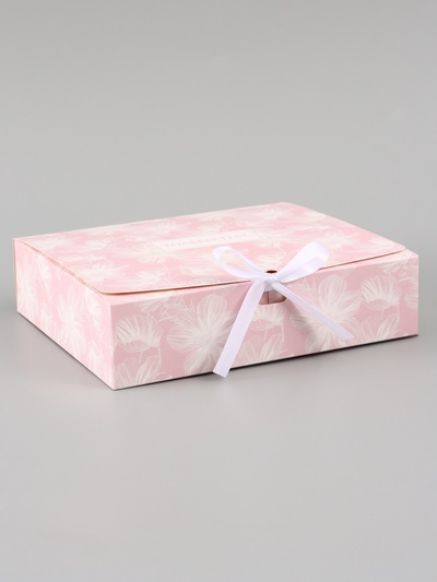 Коробка подарочная самосборная «Только тебе», 20×18×5 см, с лентой