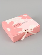 Коробка подарочная самосборная «Цветок», 20×18×5 см, с лентой - Фото 2