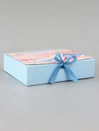 Коробка подарочная самосборная With love, 20×18×5 см, с лентой - Фото 3