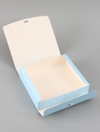 Коробка подарочная самосборная With love, 20×18×5 см, с лентой - Фото 7