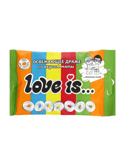 Освежающие конфеты LOVE IS в форме КОЛЬЦА со вкусом мяты, 25.5 г