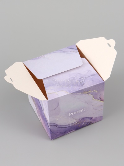 Коробка подарочная самосборная Present, 12×12×12 см, с лентой