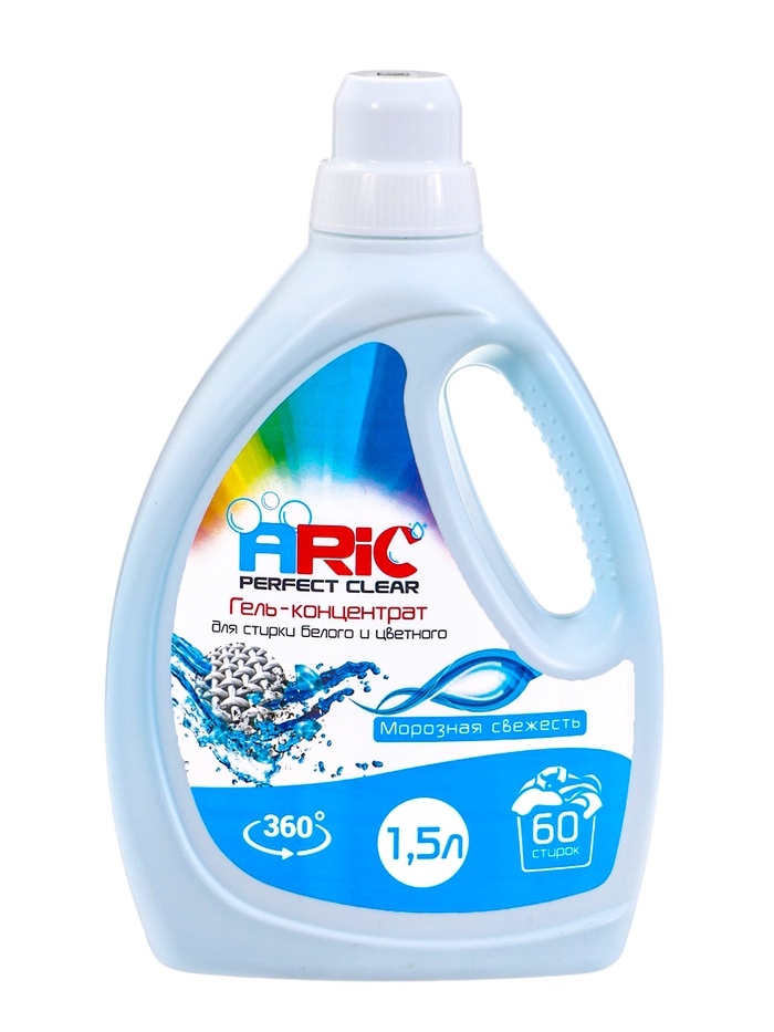 Гель-концентрат для стирки ARIC «Морозная свежесть», для стирки белых и цветных тканей, 1.5 л - Фото 1