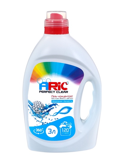 Гель-концентрат для стирки ARIC «Морозная свежесть», для стирки белых и цветных тканей, 3 л