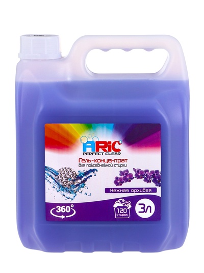 Гель-концентрат для стирки ARIC «Нежная орхидея», для повседневной стирки, канистра, 3 л