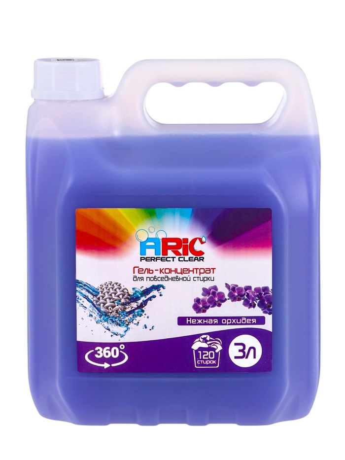 Гель-концентрат для стирки ARIC «Нежная орхидея», для повседневной стирки, канистра, 3 л - Фото 1